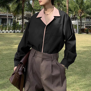 Contrast Collar Shirt