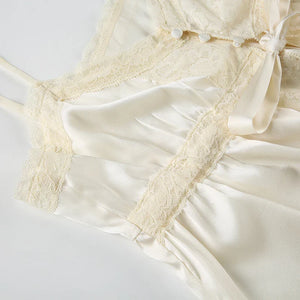 Coquette Split Front Lace Top