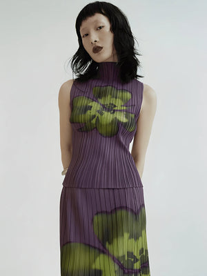 Floral Top & Midi Skirt Two Piece Set