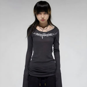 Grunge Barbed Wire Top