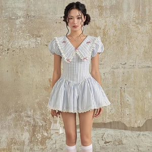 Soft Girl Chelsea Collar Mini Dress