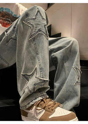 Y2K Star Embroidered Jeans