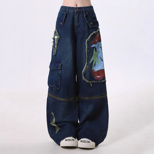 Apple Core Graffiti Cargo Jeans