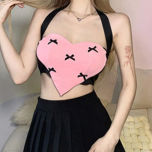 Bow Heart Halter Top