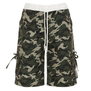 Camouflage Bow Side Cargo Shorts