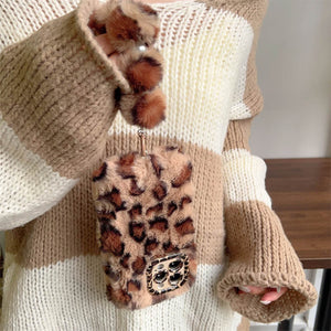 Y2K Leopard Fluffy iPhone Case