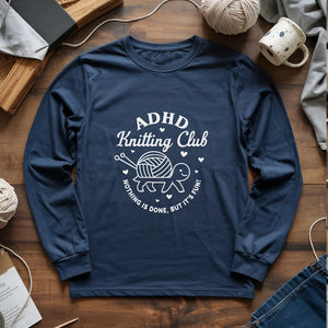 ADHD Knitting Club Long Sleeve T-shirt