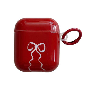 Red Bow Coquette AirPods Case