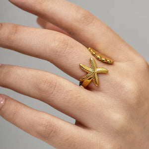 Shell and Starfish Ring