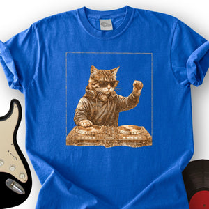 Cat DJ Spinning T-Shirt