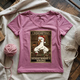 Crocheting Because Murder Is Wrong Lady V-neck