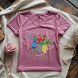 Girls Gone Knitting Lady V-neck