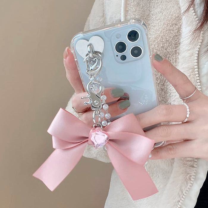 Bow Pearl Chain iPhone Case