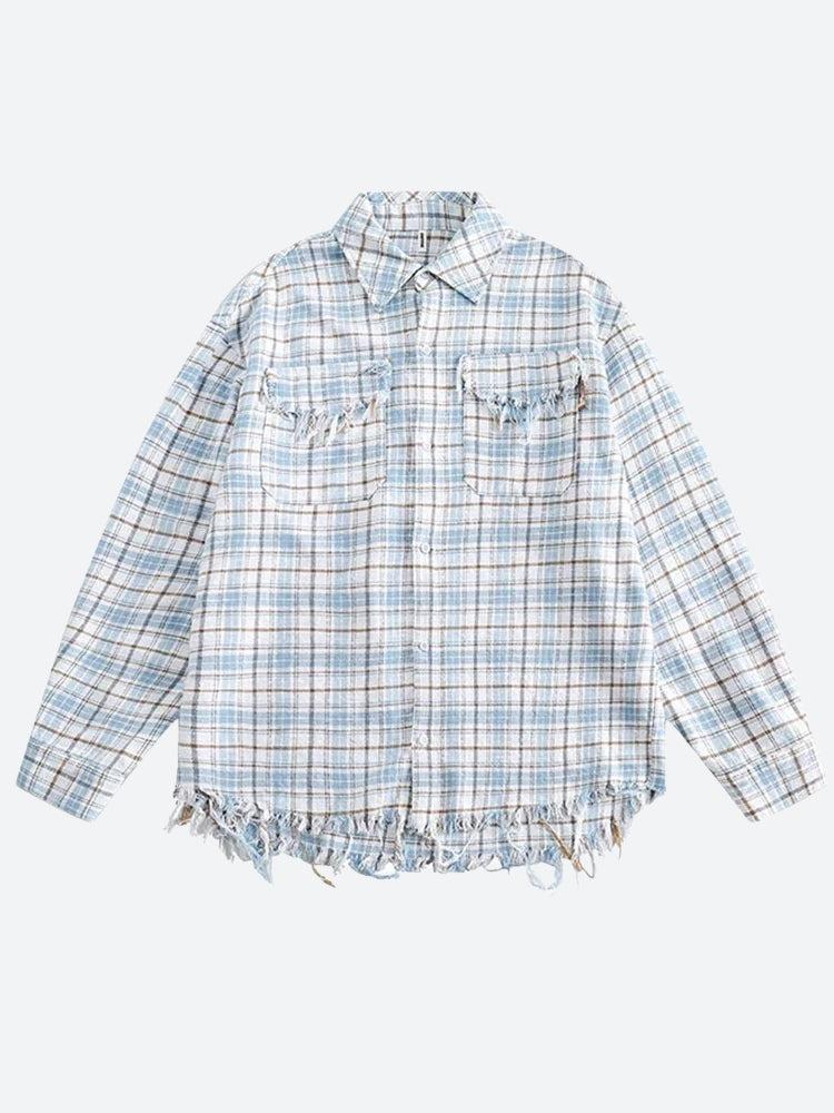 Distressed Plaid Shirt