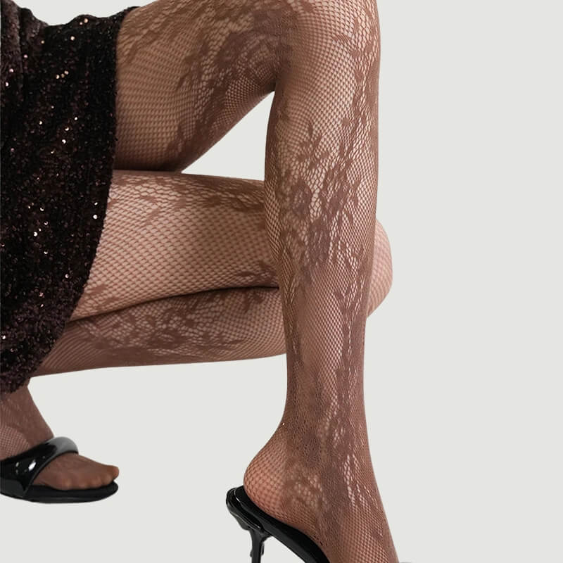 Floral Lace Sheer Tights