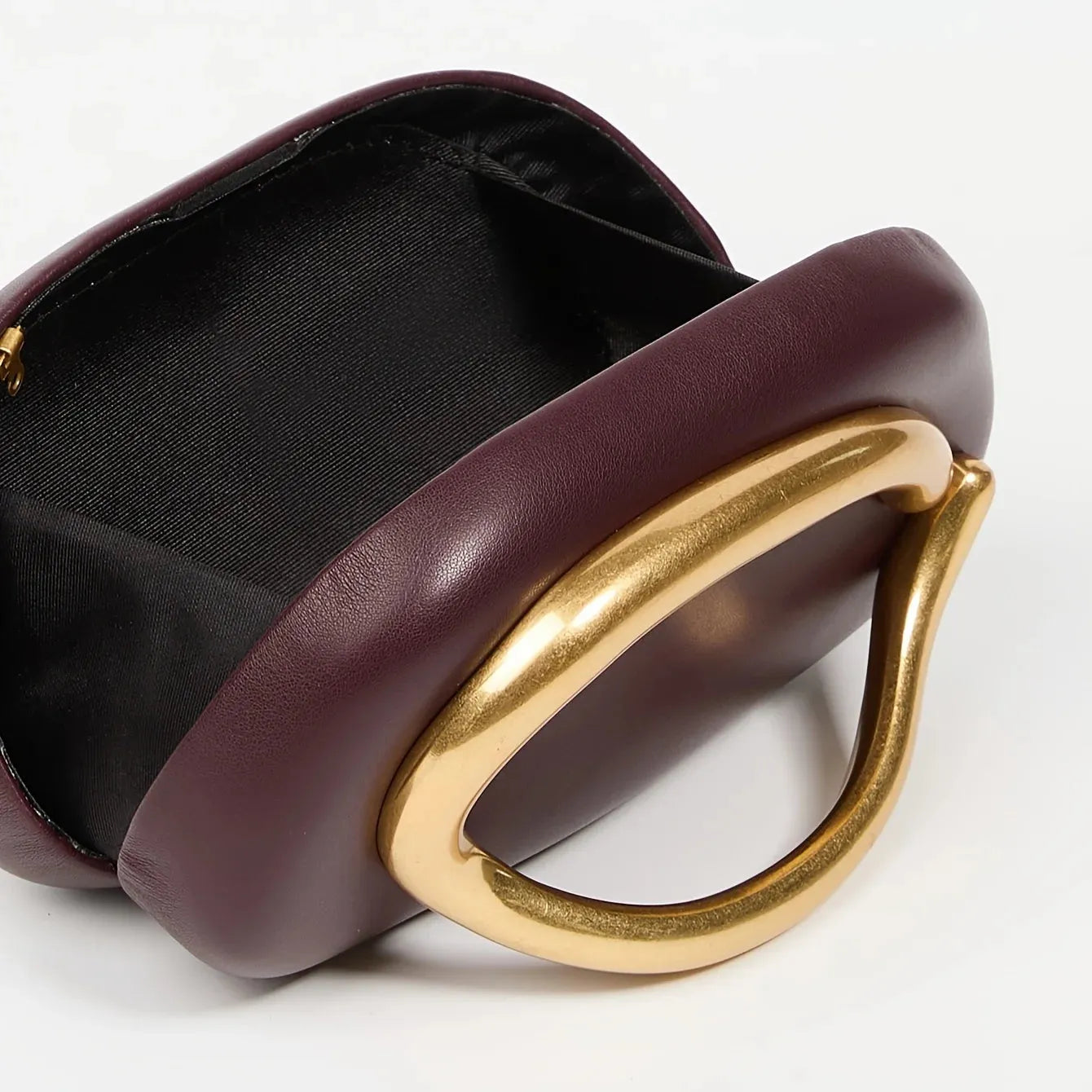 Gold Handle Clutch Bag