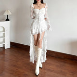 Goth Lace Mullet Mini Dress