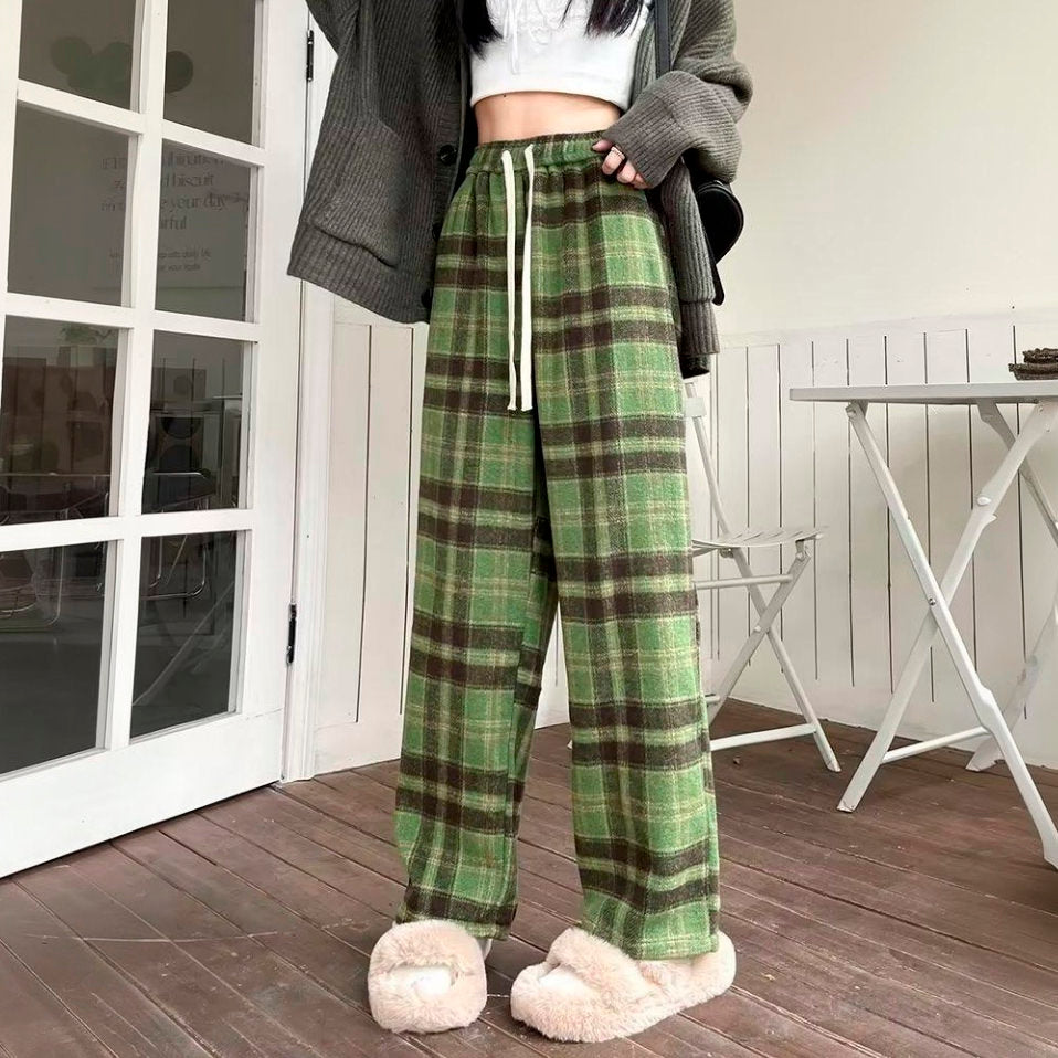 Matcha Mood Plaid Pants