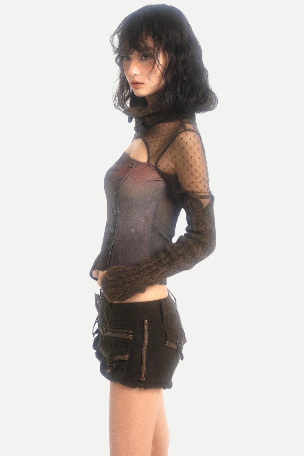 Grunge Cut Out Knitted Top