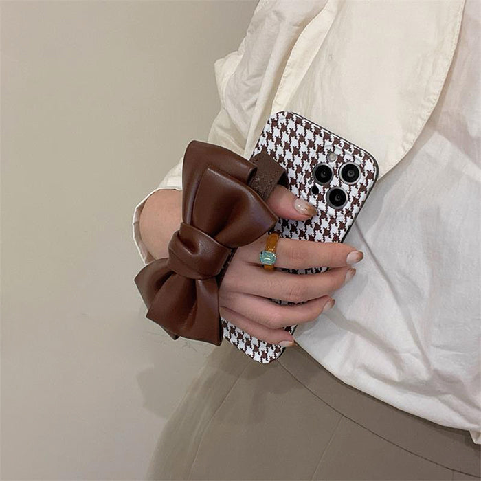 Houndstooth Bow iPhone Case