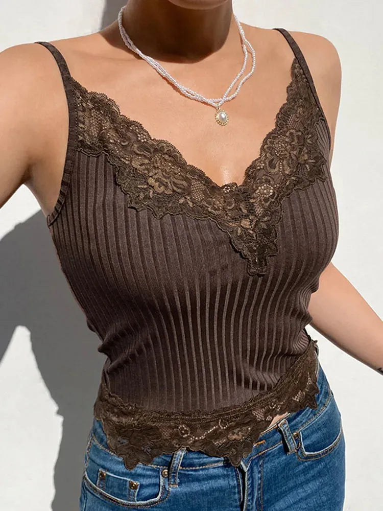 Lace Trim Cami Top