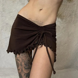 Ruched Mini Skirt