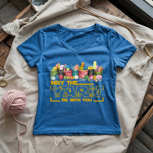 May The Yarn Be With You Lady V-neck