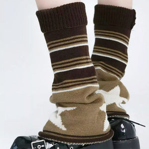 Star Striped Leg Warmers