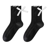Preppy Aesthetic Bow Ruffle Socks