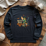 Broom Down, Needles Up Long Sleeve T-shirt