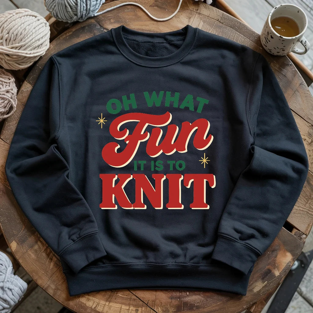 Fun It Is To Knit Sweatshirt