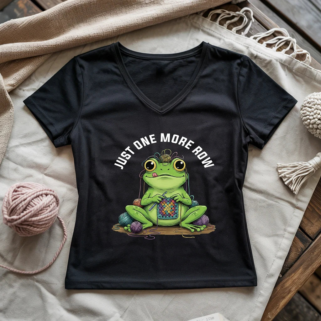 One More Row Frogging Lady V-neck