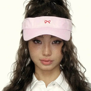Bow Embroidery Tennis Visor