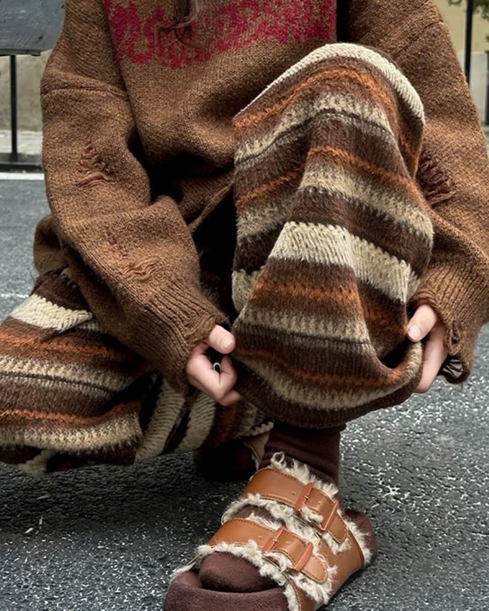 80's Grandma Pants in Brown