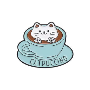 Catpuccino Brooch Pin