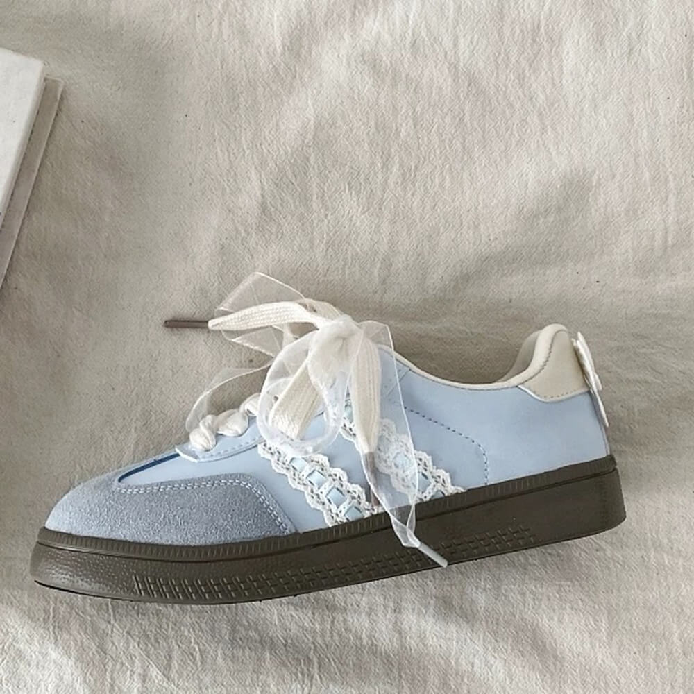 Coquette Aesthetic Lace Sneakers