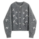 Coquette Aesthetic Grey Cardigan