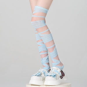Soft Girl Crisscross Lace-Up Socks