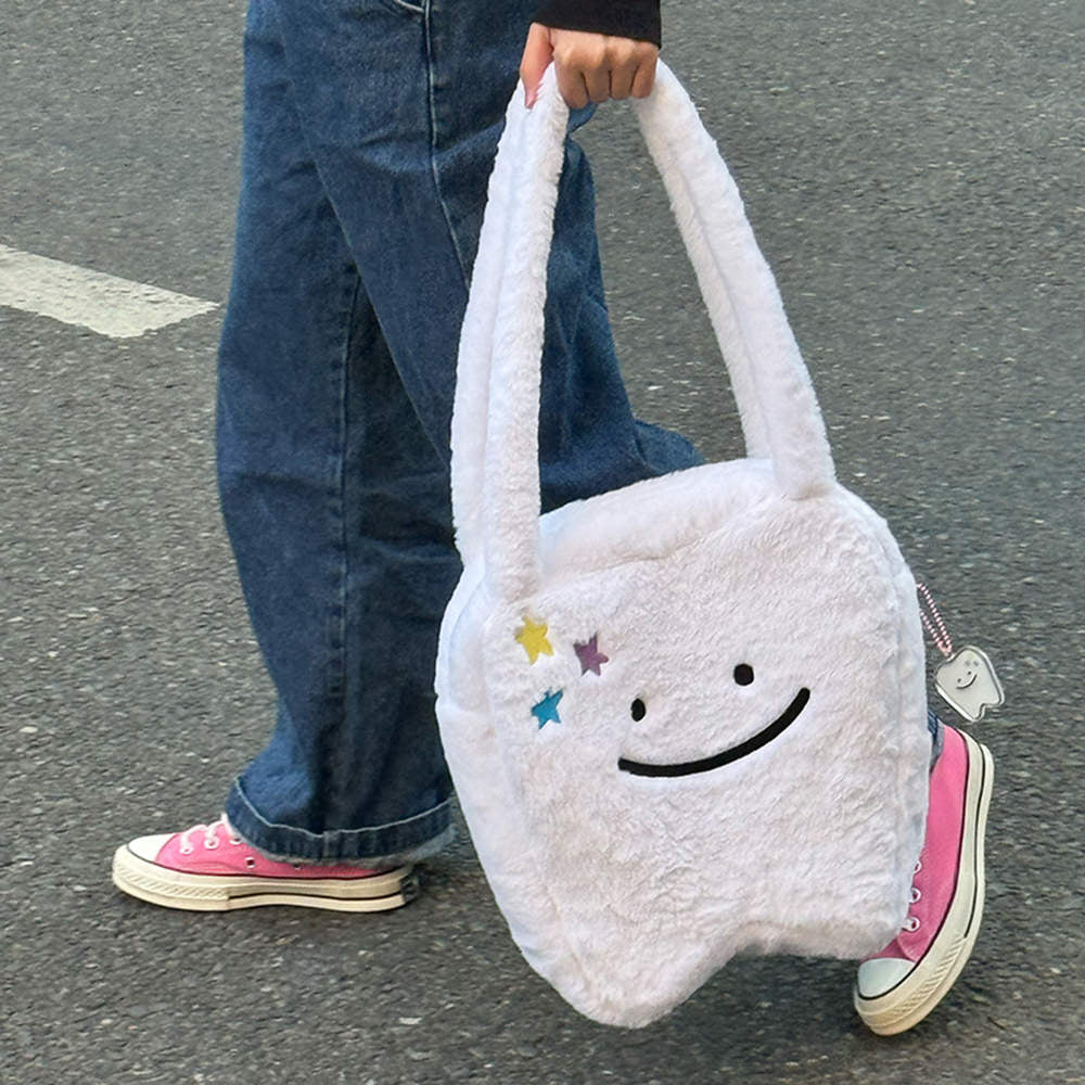Cute Tooth Plush Tote