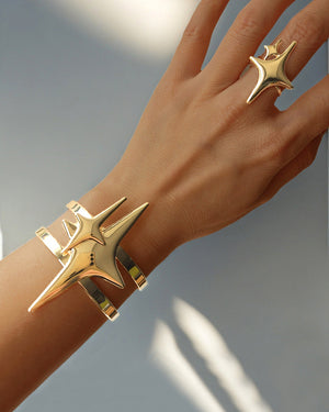 Double Star Ring & Bracelet Set
