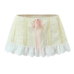 French Summer Lace Top & Mini Skirt Co-Ord