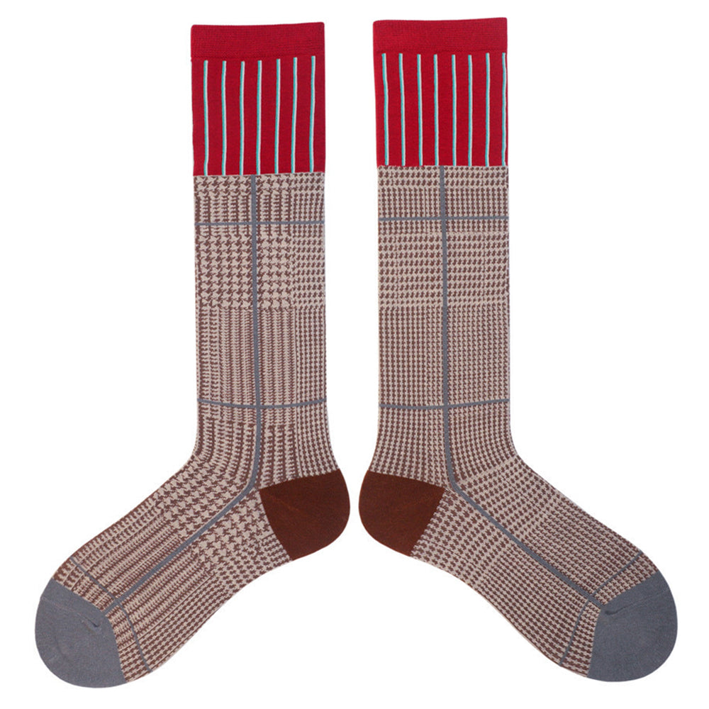 Geometric Knee-High Socks