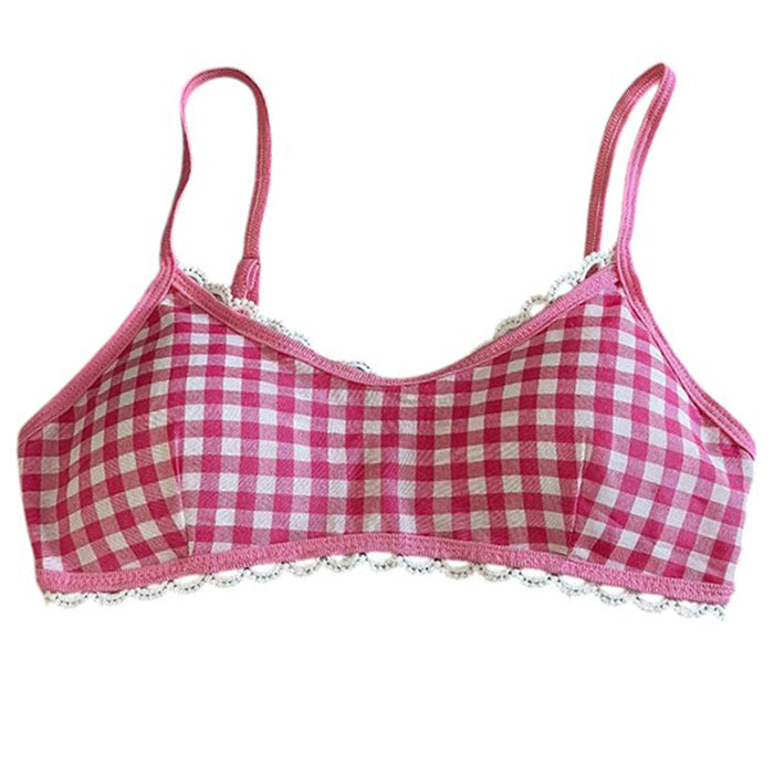 Gingham Picnic Ruffle Bra Top