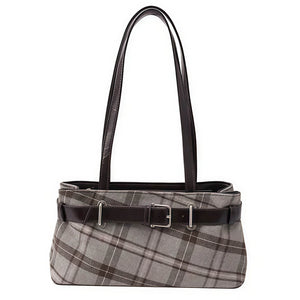 Gossip Goes Around Plaid Belted Bag