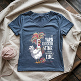 Yarn Chicken Time Lady V-neck