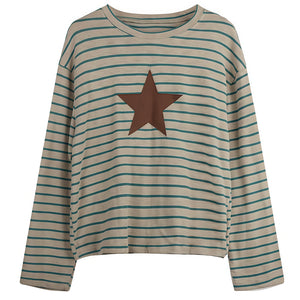 Indie Kid Star Striped Long Tee