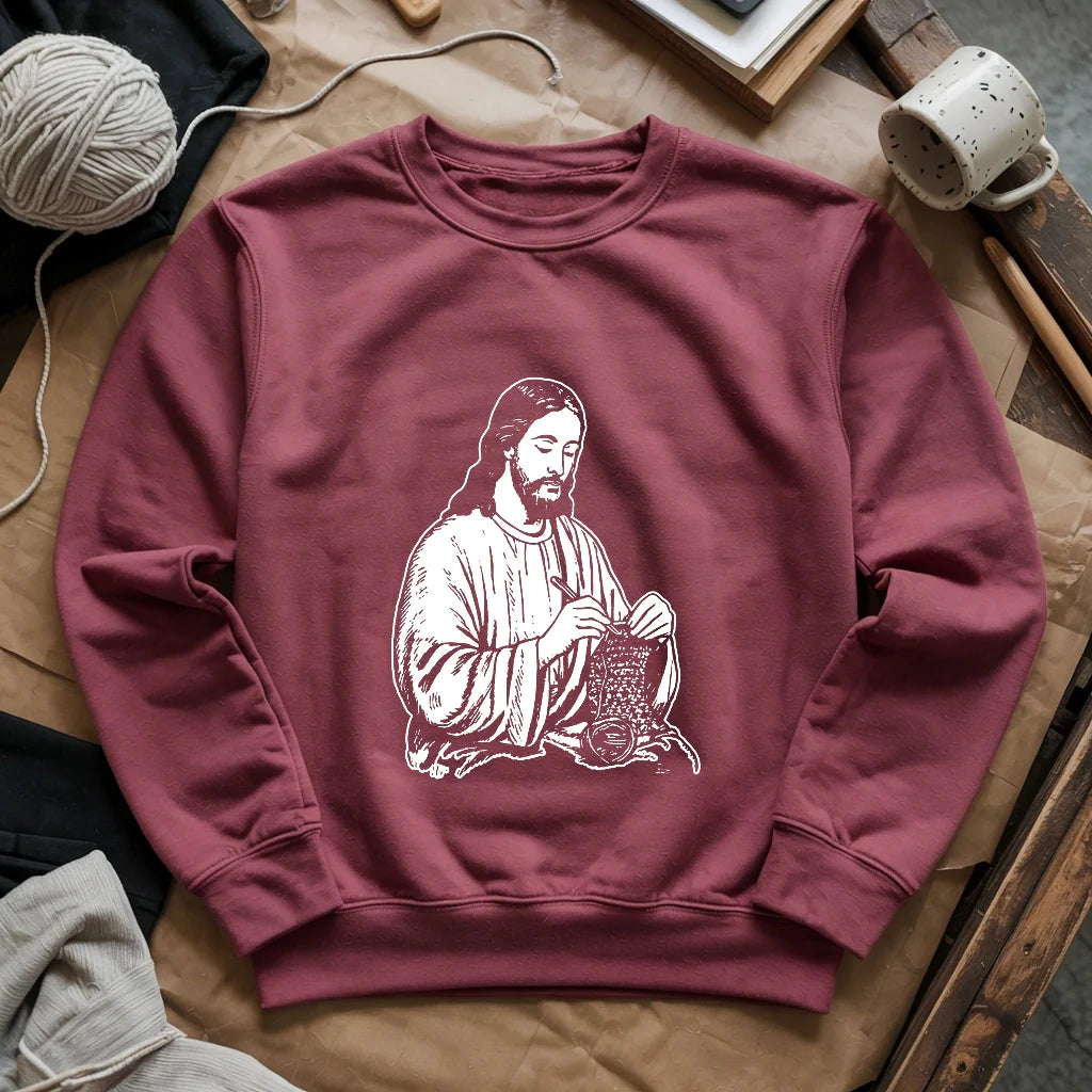 Jesus Crochet Sweatshirt