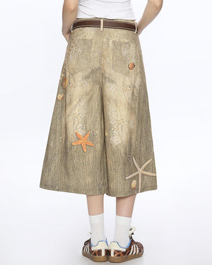 Mermaidcore Wide-Leg Culottes