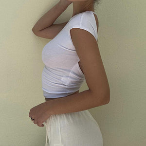 Old Money Open Back Crop Top