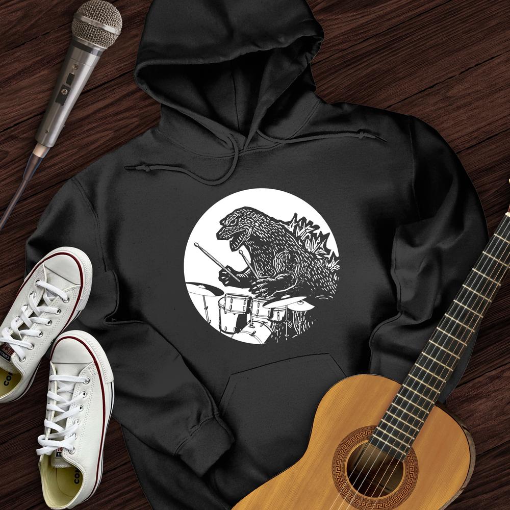 Dino Playing Drums Hoodie